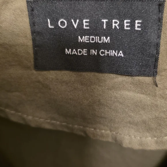 Love Tree Women's Utility Jacket in Olive Green - Picture 3 of 3